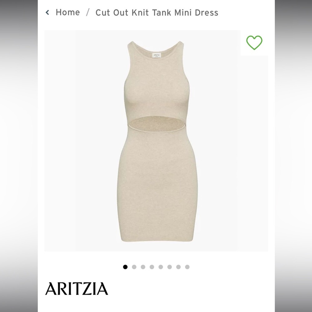 Cut out knot tank mini dress Aritzia